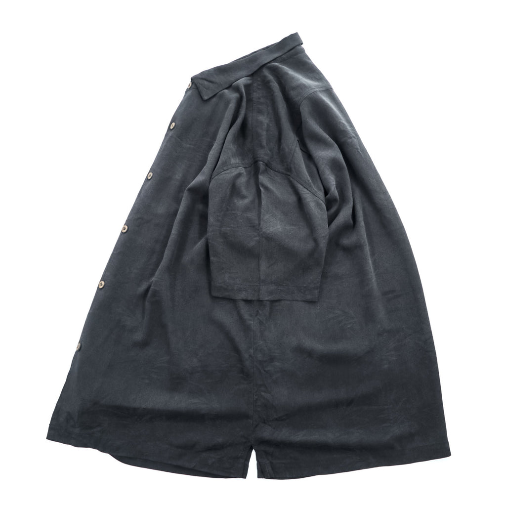 TOMMY BAHAMA アロハシャツ 100%シルク 半袖シャツ XL ブラック ボタニカル ジャガード