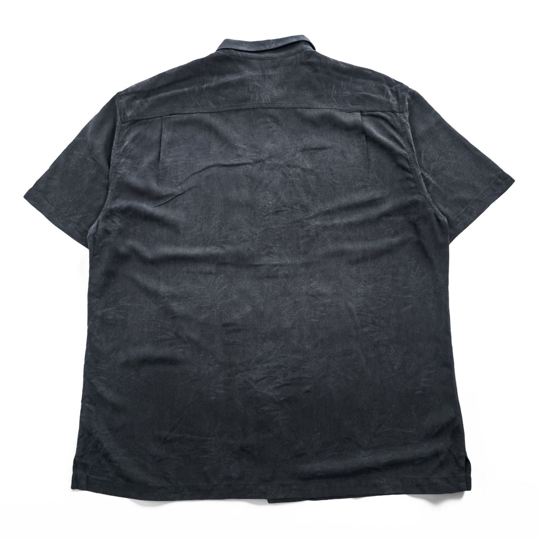 TOMMY BAHAMA アロハシャツ 100%シルク 半袖シャツ XL ブラック ボタニカル ジャガード