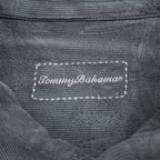 TOMMY BAHAMA アロハシャツ 100%シルク 半袖シャツ XL ブラック ボタニカル ジャガード