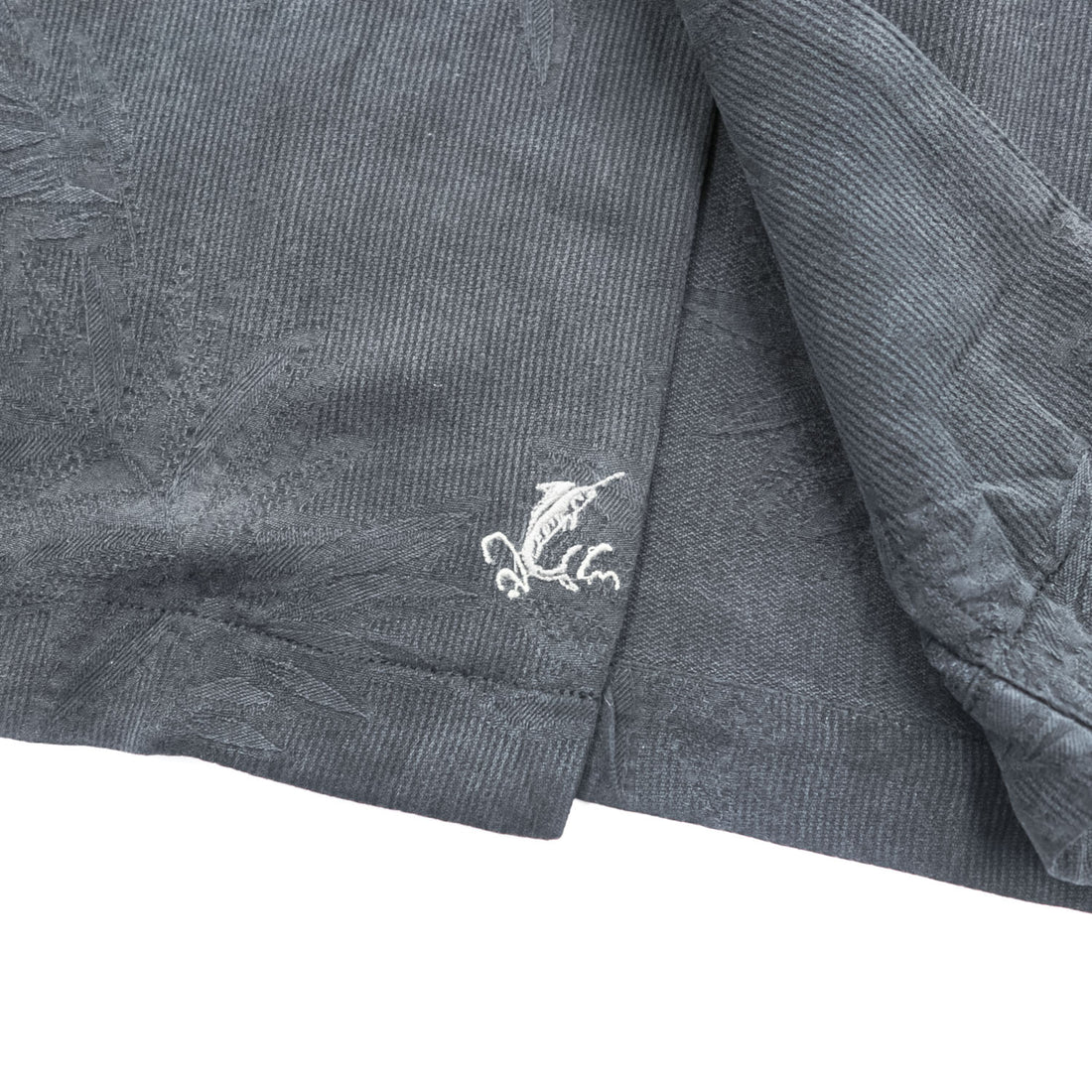 TOMMY BAHAMA アロハシャツ 100%シルク 半袖シャツ XL ブラック ボタニカル ジャガード