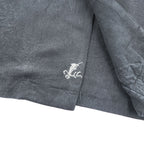 TOMMY BAHAMA アロハシャツ 100%シルク 半袖シャツ XL ブラック ボタニカル ジャガード