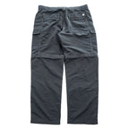 The North Face Paramount Convertible Hiking Cargo Pants Charcoal Gray Zip Off Nylon Belted Men’s L