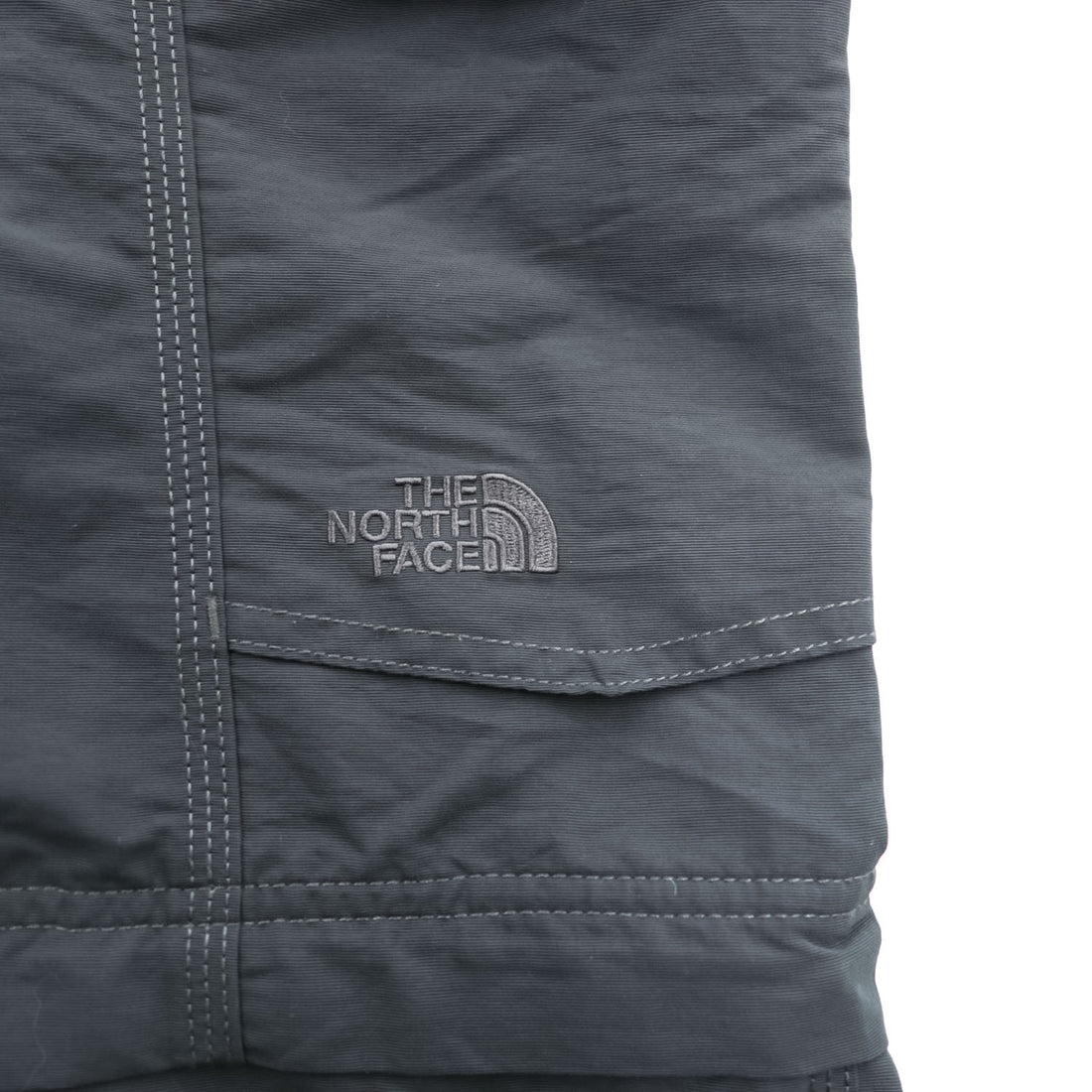 The North Face Paramount Convertible Hiking Cargo Pants Charcoal Gray Zip Off Nylon Belted Men’s L