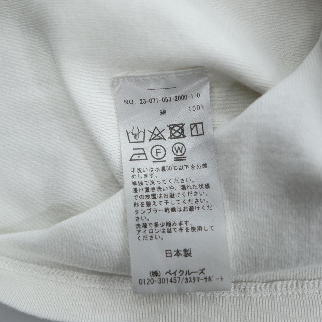 LE ( COMOLI / L'ECHOPPE ) 日本製 Tシャツ FREE ホワイト フライスT  23-071-053-2000-1-0