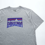 Patagonia Tシャツ L グレー プリント Fitz Roy Frostbite COTTON / POLY RESPONSIBILI TEE REGULAR FIT 39115
