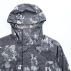 THE NORTH FACE マウンテンパーカー DRYVENT 防水 シェル レインジャケット XS グレー 総柄 ドローコード 透湿 NF00CG0P