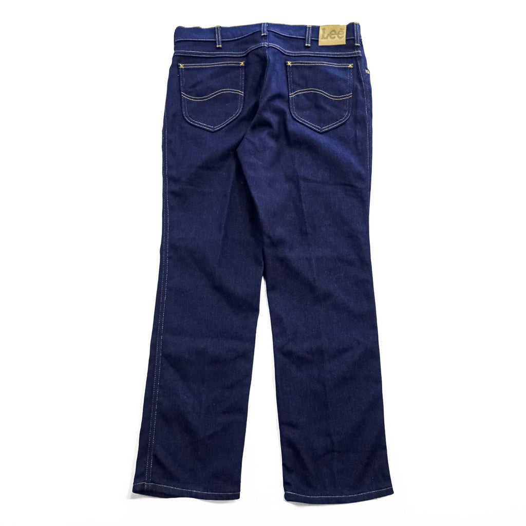 Lee 80年代 USA製 ヴィンテージ デニムパンツ W38 L30 インディゴ ブルー ストレッチ 濃紺 ジッパーフライ 204-2046