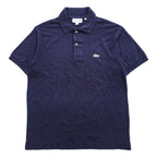 LACOSTE ポロシャツ M ネイビー ワンポイントロゴ CLASSIC FIT 鹿の子 FA10615
