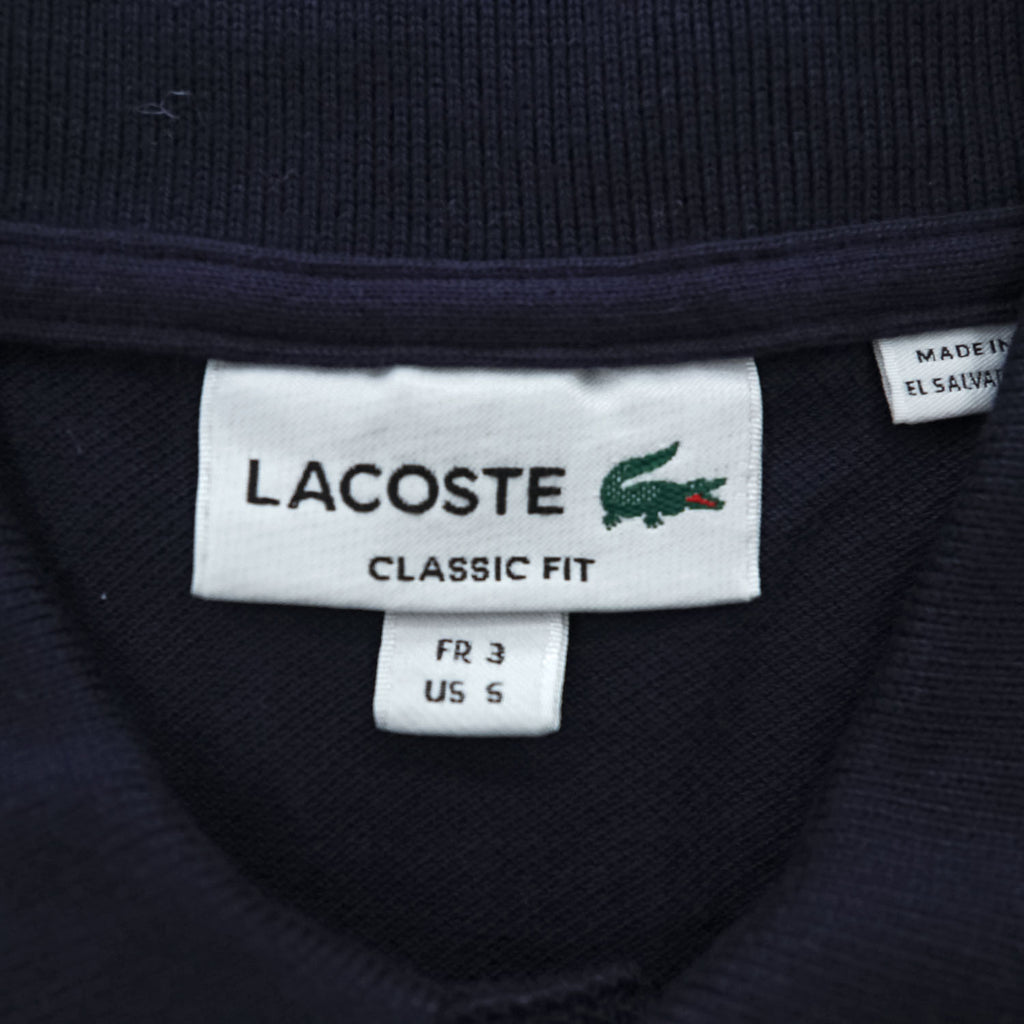 LACOSTE ポロシャツ M ネイビー ワンポイントロゴ CLASSIC FIT 鹿の子 FA10615