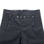 US NAVY 90年代 米軍 ヴィンテージ ミリタリー セーラーパンツ L ブラック ギャバジン ワイド 13ボタン OMEGA APPAREL 8405-01-076-6032