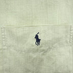 Ralph Lauren 90年代 ヴィンテージ BLAKE リネン100% 半袖シャツ XL ベージュ 麻 スモールポニー ロゴ 刺繍