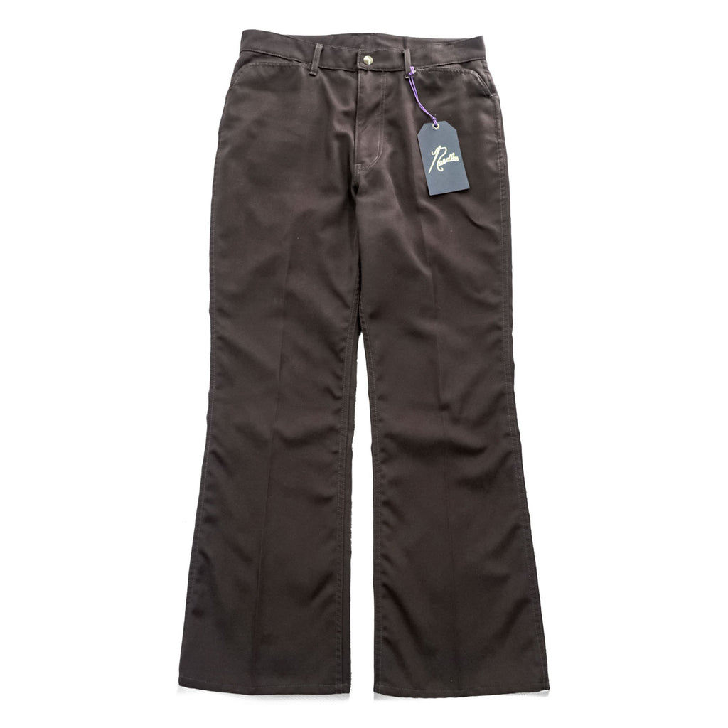 Needles Boot-Cut Jean Pants Brown Size S Poly Cotton Twill Flare Pants D1110 Made in Japan