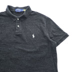 Polo Ralph Lauren ポロシャツ L グレー スモールポニー ロゴ 刺繍 CUSTOM SLIM FIT