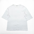 AURALEE 日本製 シームレス 五分袖 Tシャツ SEAMLESS CREW NECK HALF SLEEVE TEE 4 ホワイト A7ST03ST
