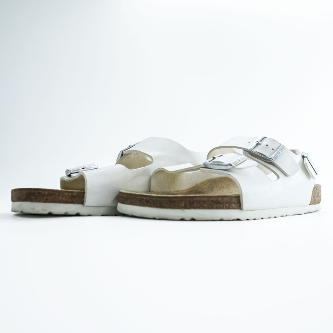 BIRKENSTOCK ミラノ MILANO バックストラップ サンダル 28cm ホワイト コルクフットベッド ドイツ製