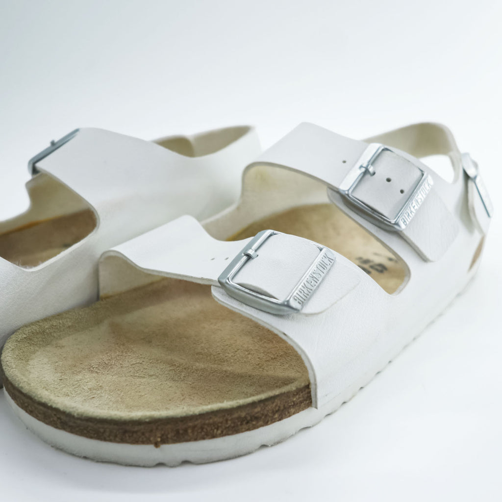 BIRKENSTOCK ミラノ MILANO バックストラップ サンダル 28cm ホワイト コルクフットベッド ドイツ製