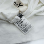 Ground Y (Yohji Yamamoto) サイドボタン 長袖カットソー リブ袖 スウェット ホワイト GI-T10-040 日本製