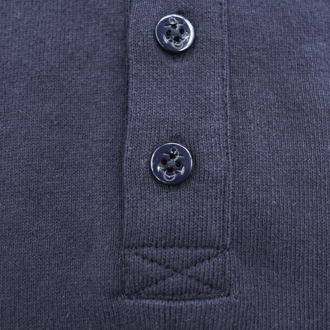 BURGUS PLUS 日本製 ショールカラー ポロシャツ M ネイビー Shawl Collar Polo Shirt ヘチマ襟 アンカーボタン マリン HINOYA HBP-011