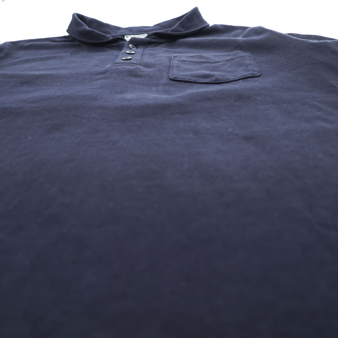 BURGUS PLUS 日本製 ショールカラー ポロシャツ M ネイビー Shawl Collar Polo Shirt ヘチマ襟 アンカーボタン マリン HINOYA HBP-011