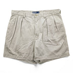 Polo Ralph Lauren 90年代 ヴィンテージ プリーツショーツ ANDREW SHORT ポロチノ ショートパンツ ハーフパンツ L ベージュ 2タック