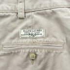 Polo Ralph Lauren 90年代 ヴィンテージ プリーツショーツ ANDREW SHORT ポロチノ ショートパンツ ハーフパンツ L ベージュ 2タック