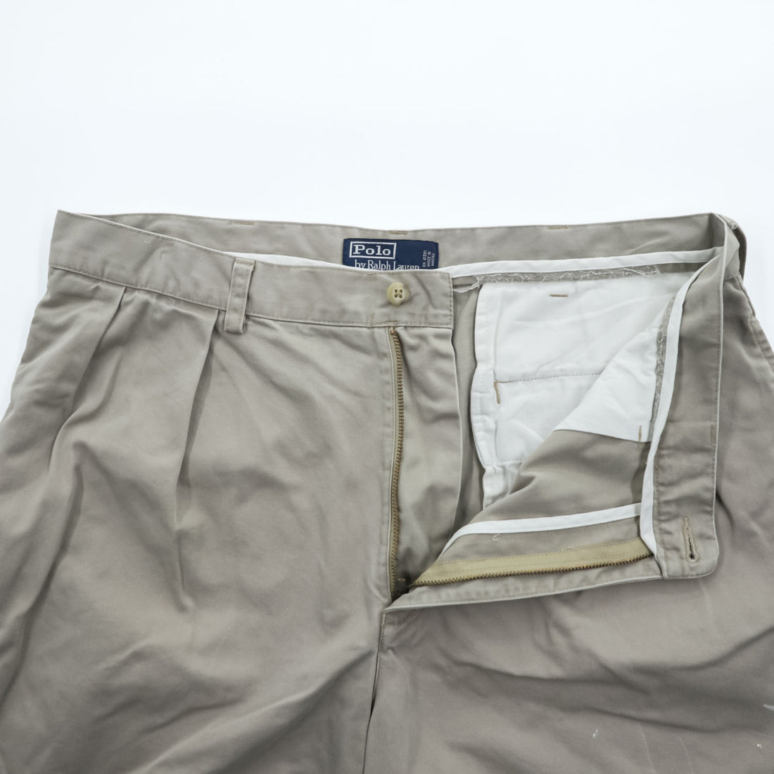 Polo Ralph Lauren 90年代 ヴィンテージ プリーツショーツ ANDREW SHORT ポロチノ ショートパンツ ハーフパンツ L ベージュ 2タック