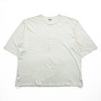J.S HOMESTEAD ( JOURNAL STANDARD ) 日本製 ヘンリーネック ルーズシルエット ネップ Tシャツ M ホワイト UNION MADE 21-071-470-1570-2-0