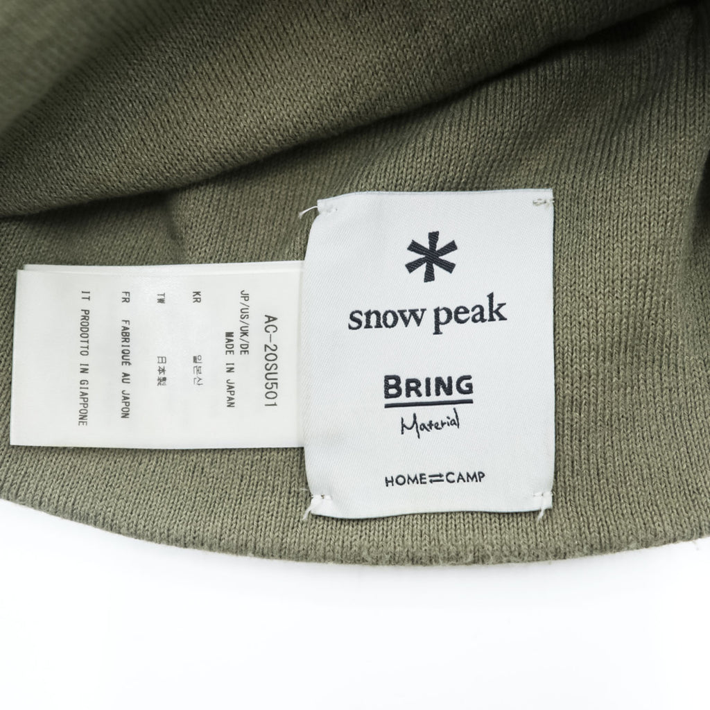 snow peak 日本製 ニットキャップ ビーニー BRING Material カーキ HOME CAMP AC-20SU501