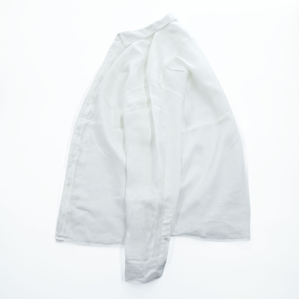 COUNTRY ROAD アイリッシュリネン 長袖シャツ XXL ホワイト 麻 ビッグサイズ REGULAR FIT ボタンダウン
