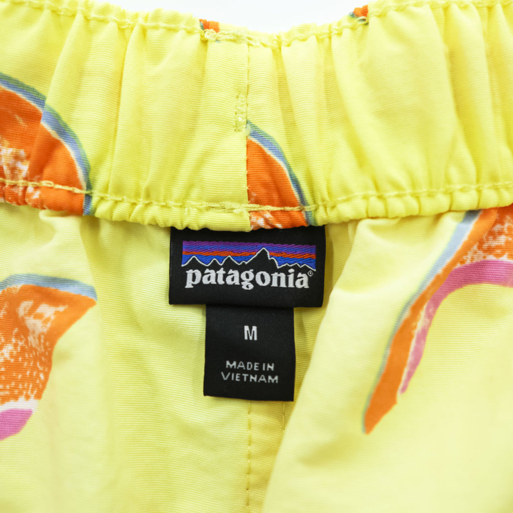 Patagonia バギーズ ショーツ 2.5インチ Baggies Shorts ナイロン ショートパンツ M イエロー 総柄 57043
