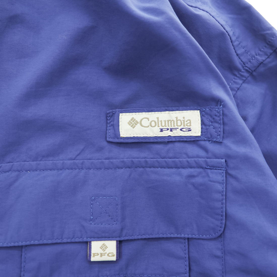 Columbia バハマII フィッシングシャツ ナイロン 長袖シャツ L ネイビー メッシュ BAHAMA 2 PFG フィッシング OMNI-SHADE UPF50 ボタンダウン FM7048