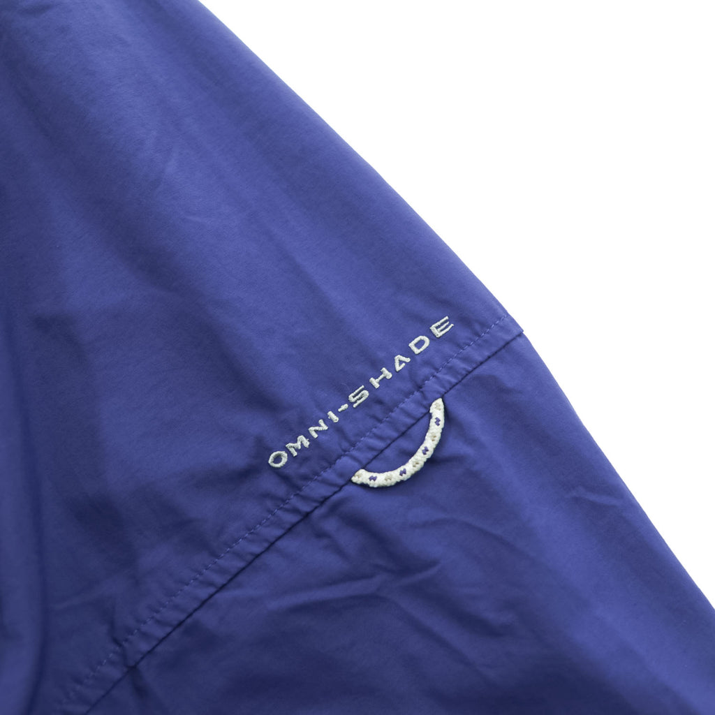 Columbia バハマII フィッシングシャツ ナイロン 長袖シャツ L ネイビー メッシュ BAHAMA 2 PFG フィッシング OMNI-SHADE UPF50 ボタンダウン FM7048