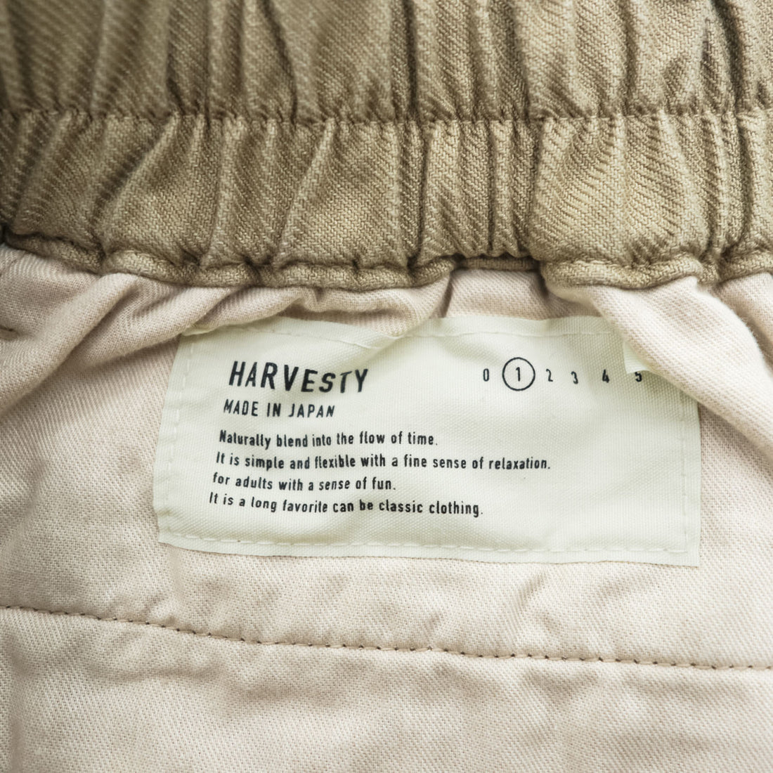HARVESTY 日本製 ワイド イージーパンツ M ベージュ LOOSE TROUSERS SERGE ルーズトラウザー サージ A12013-1