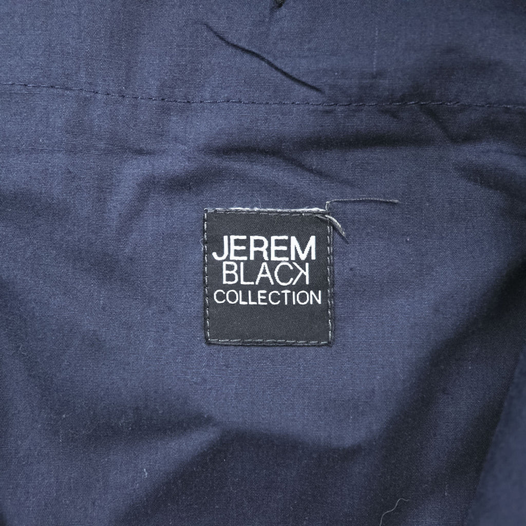 JEREM BLACK COLLECTION リネン スラックス サマー スーツ ドレスパンツ M ダークネイビー 麻 インディゴ