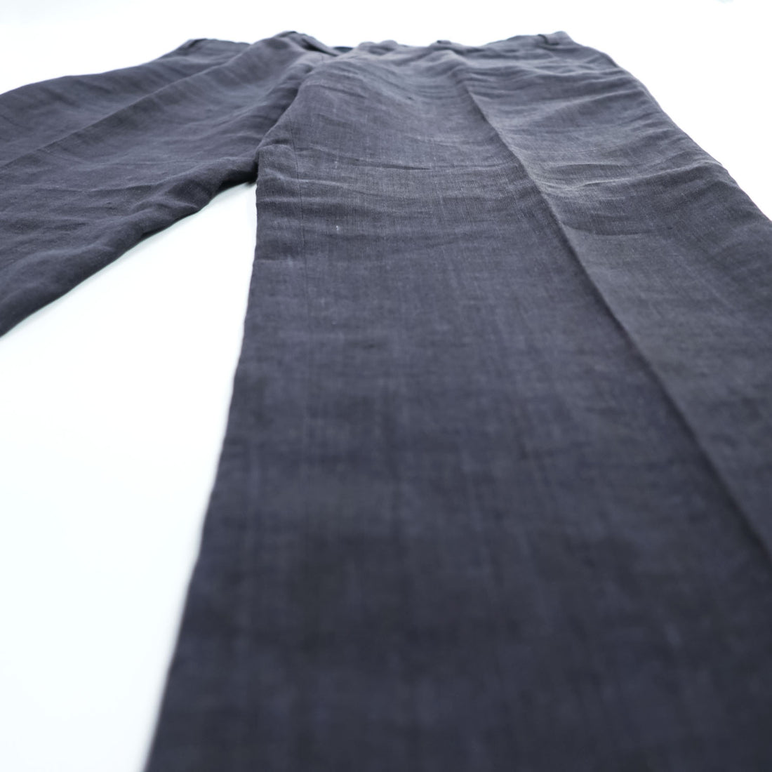 JEREM BLACK COLLECTION リネン スラックス サマー スーツ ドレスパンツ M ダークネイビー 麻 インディゴ