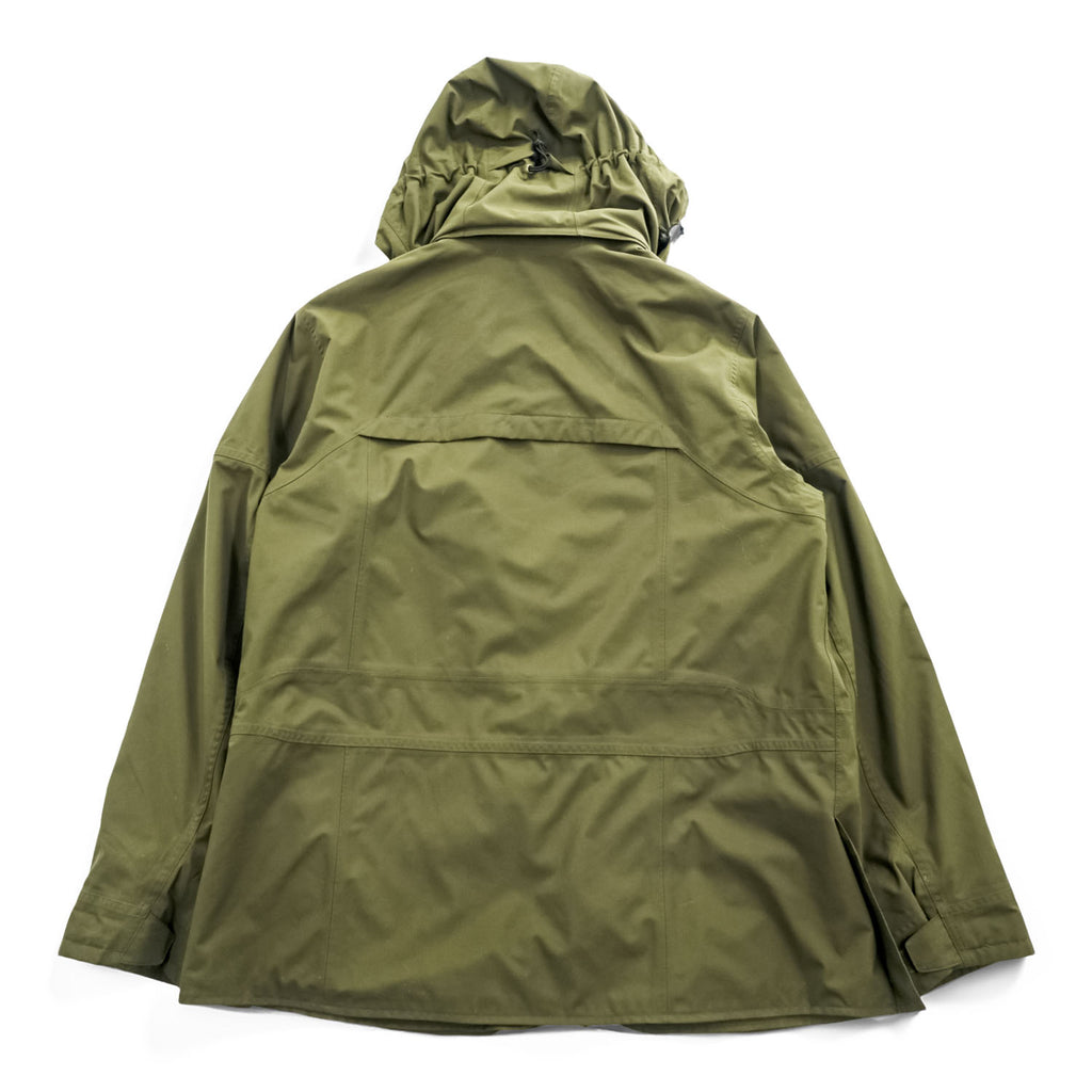 Eddie Bauer マウンテンパーカー レインジャケット L グリーン 防水 ドローコード フード着脱式 ダブルジップ WEATHER EDGE 102