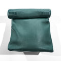 ED ROBERT JUDSON PARCEL Roll Top Clutch Bag Green Pebbled Leather 2010s