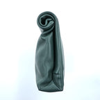 ED ROBERT JUDSON PARCEL Roll Top Clutch Bag Green Pebbled Leather 2010s
