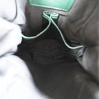 ED ROBERT JUDSON PARCEL Roll Top Clutch Bag Green Pebbled Leather 2010s