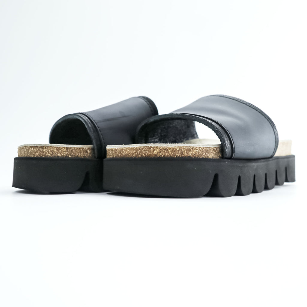 Hender Scheme キャタピラー caterpillar スライド サンダル 26cm ブラック レザー 厚底 コルクフットベッド