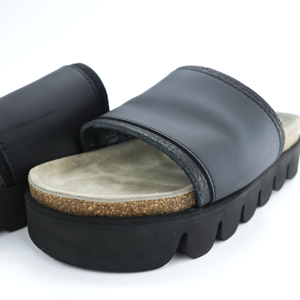 Hender Scheme キャタピラー caterpillar スライド サンダル 26cm ブラック レザー 厚底 コルクフットベッド