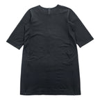 HaaT ISSEY MIYAKE ORJ サイドジップ 半袖 ワンピース M ブラック ストレッチ HA85JT297 日本製
