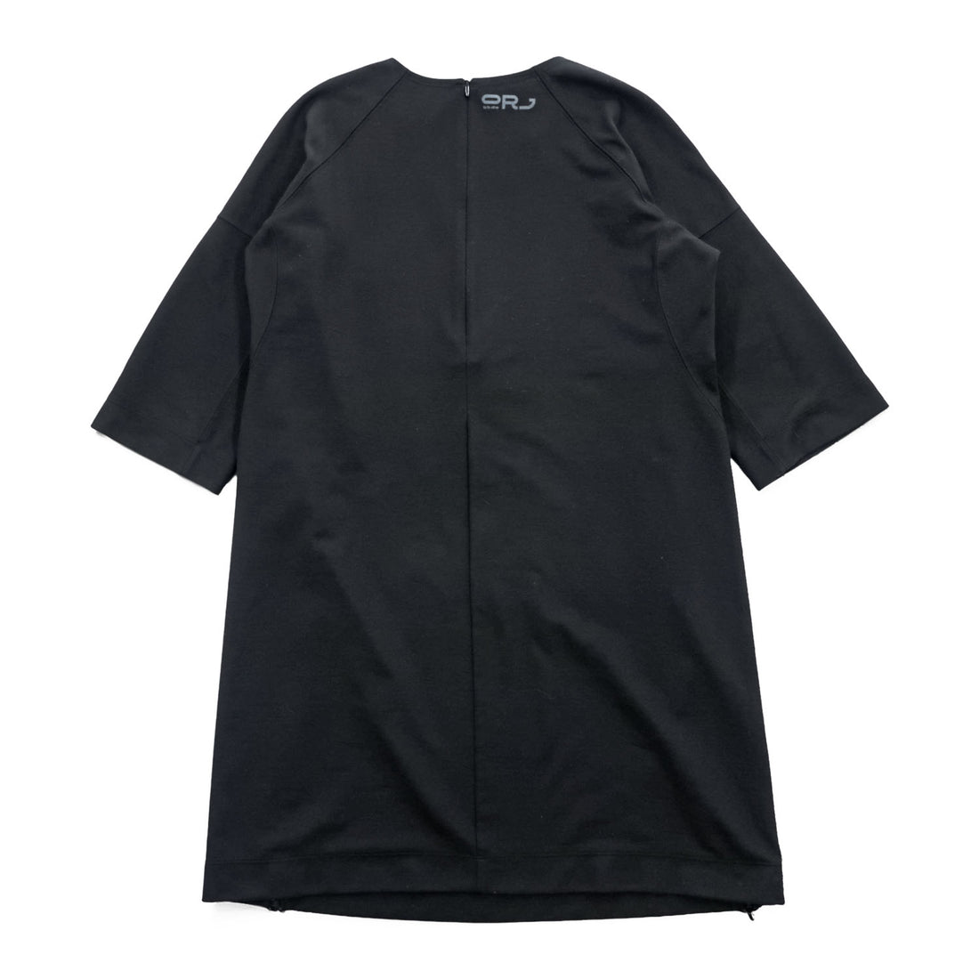 HaaT ISSEY MIYAKE ORJ サイドジップ 半袖 ワンピース M ブラック ストレッチ HA85JT297 日本製