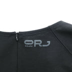 HaaT ISSEY MIYAKE ORJ サイドジップ 半袖 ワンピース M ブラック ストレッチ HA85JT297 日本製