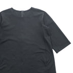 HaaT ISSEY MIYAKE ORJ サイドジップ 半袖 ワンピース M ブラック ストレッチ HA85JT297 日本製