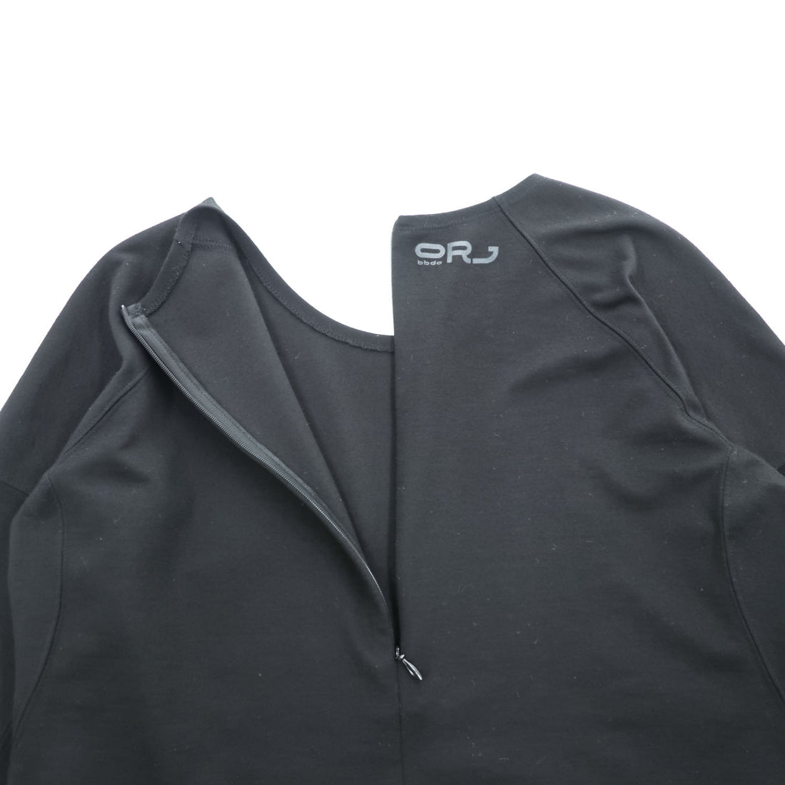 HaaT ISSEY MIYAKE ORJ サイドジップ 半袖 ワンピース M ブラック ストレッチ HA85JT297 日本製