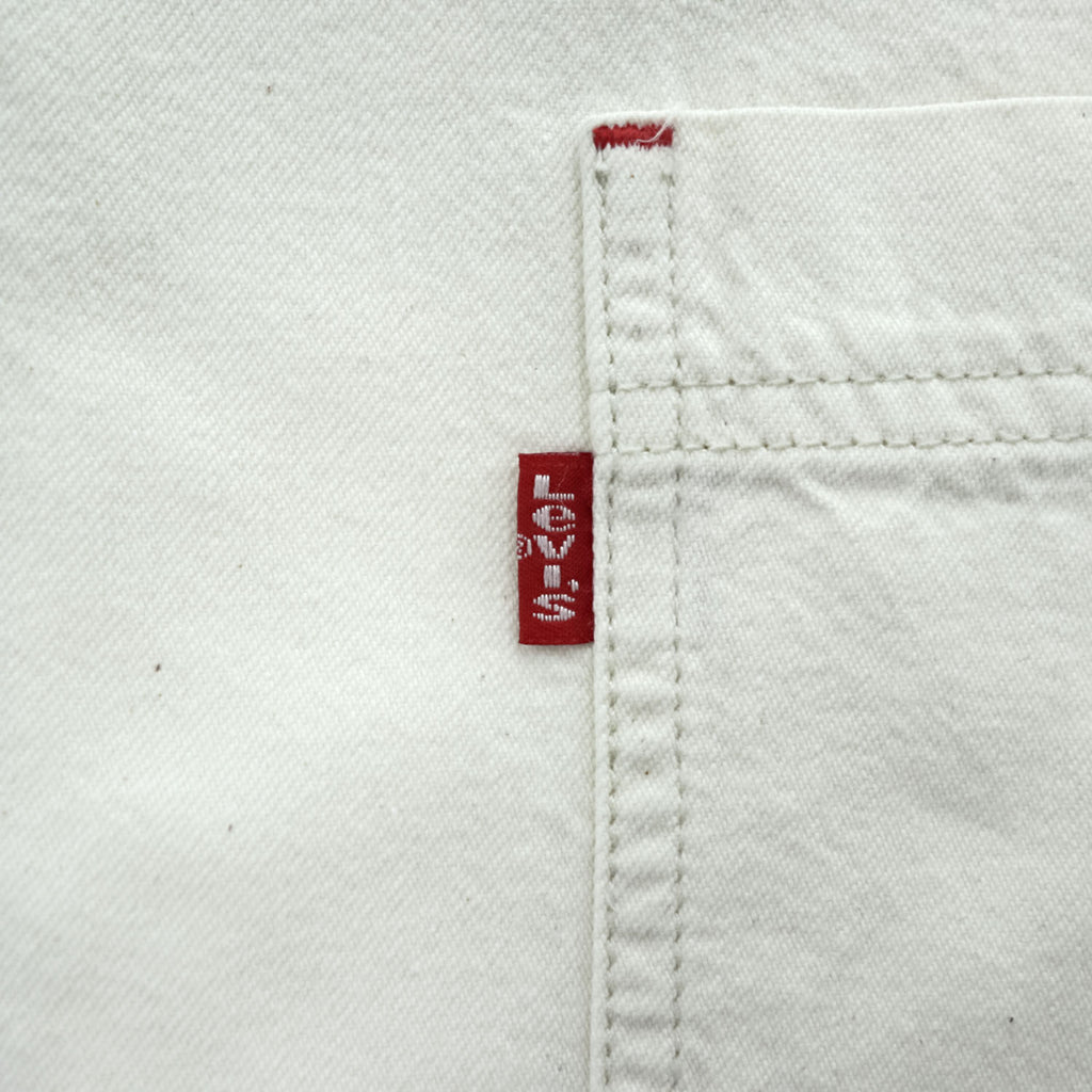 Levi's 90年代 ヴィンテージ 長袖 ホワイトデニム ワークシャツ L メタルボタン ダブルポケット