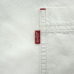 Levi's 90年代 ヴィンテージ 長袖 ホワイトデニム ワークシャツ L メタルボタン ダブルポケット
