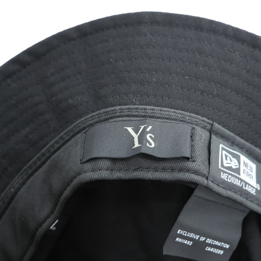 Y's (Yohji Yamamoto) × NEW ERA バケットハット M/L ブラック コットン YE-H12-092