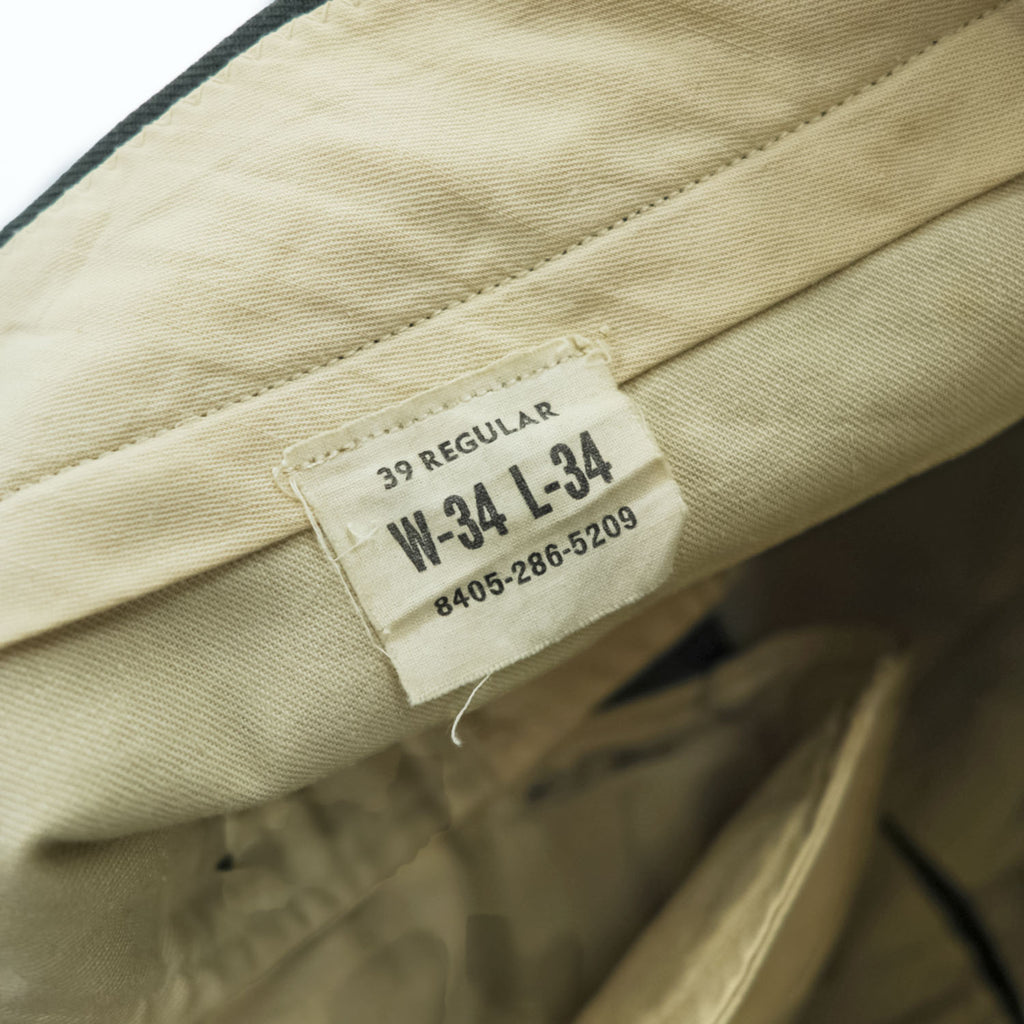 US ARMY 50年代 米軍 ヴィンテージ オフィサーパンツ トラウザーズ スラックス パンツ L サイドライン 側章 CONMARジップ C-3268 8405-286-5209 ミリタリー